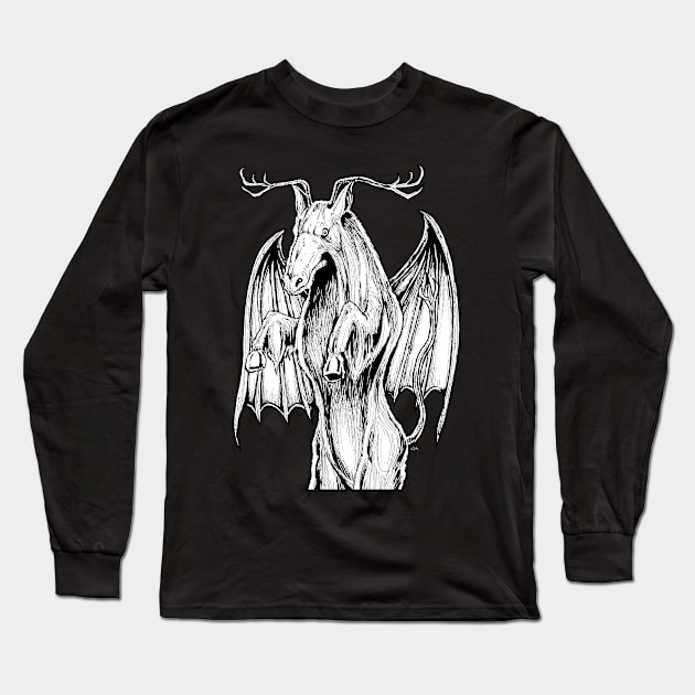 The Jersey Devil Long Sleeve T-Shirt by Mr. Grimskar's Art